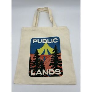 Public Lands Graphic Tote Bag 15"x16" Outdoor Conservation Canvas